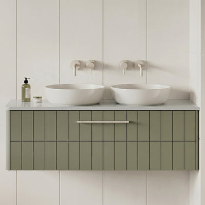 TIMBERLINE SILKSURFACE SILVERSNOW DOUBLE BOWL VANITY TOP
