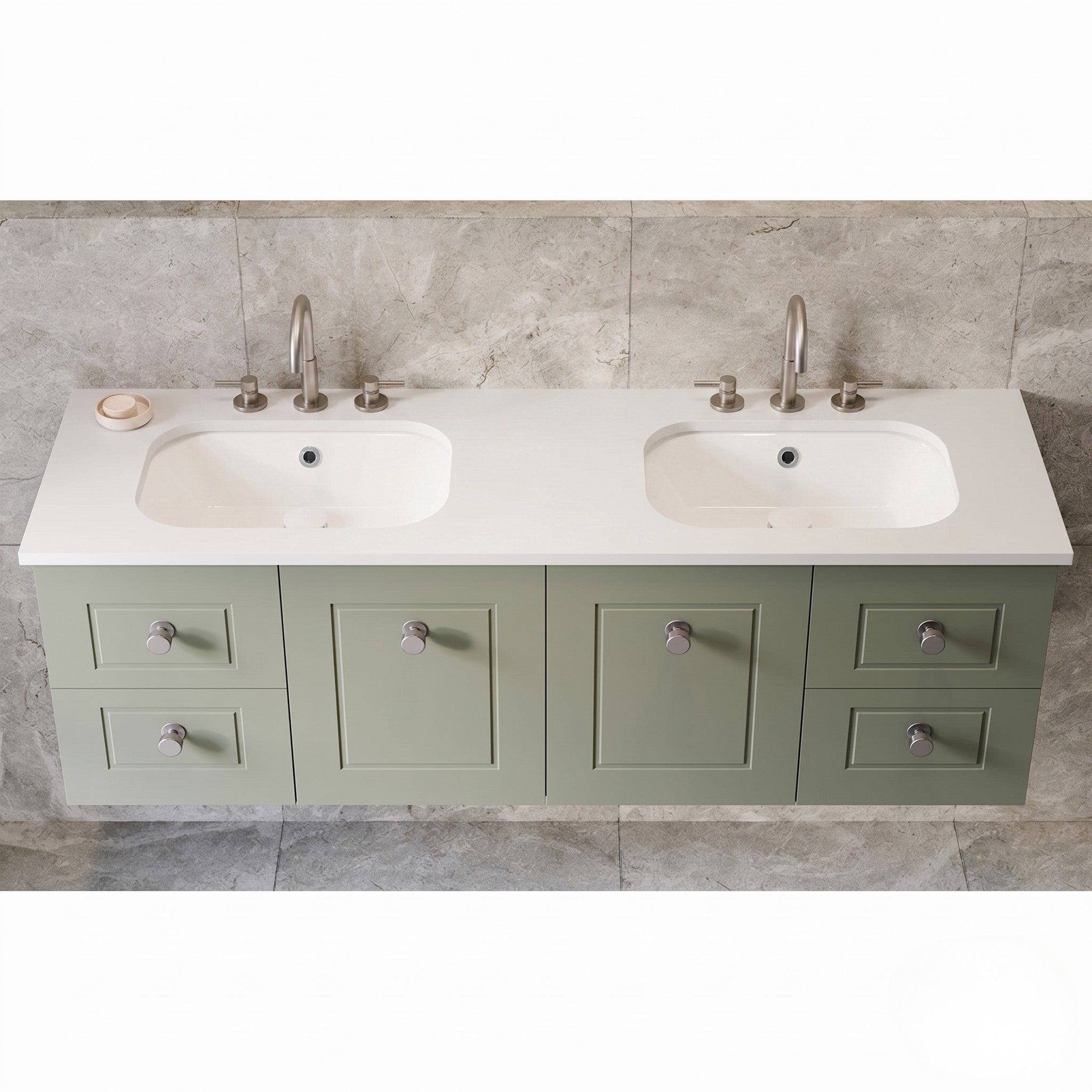 TIMBERLINE SILKSURFACE STAR DUST DOUBLE BOWL VANITY TOP