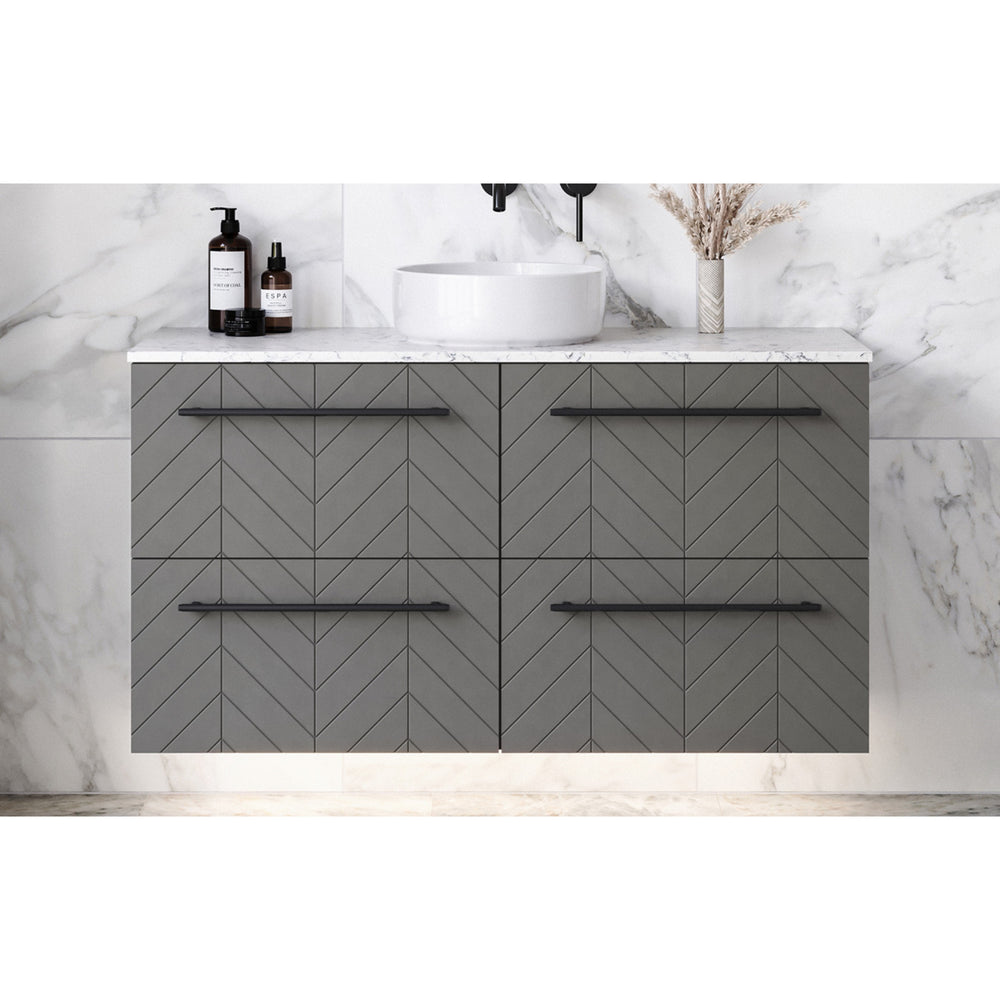 TIMBERLINE STEEL GREY SATIN CABINET SAMPLE
