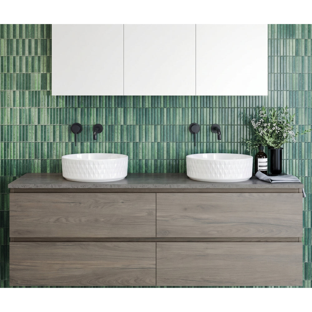 TIMBERLINE SILKSURFACE STORM CLOUD DOUBLE BOWL VANITY TOP