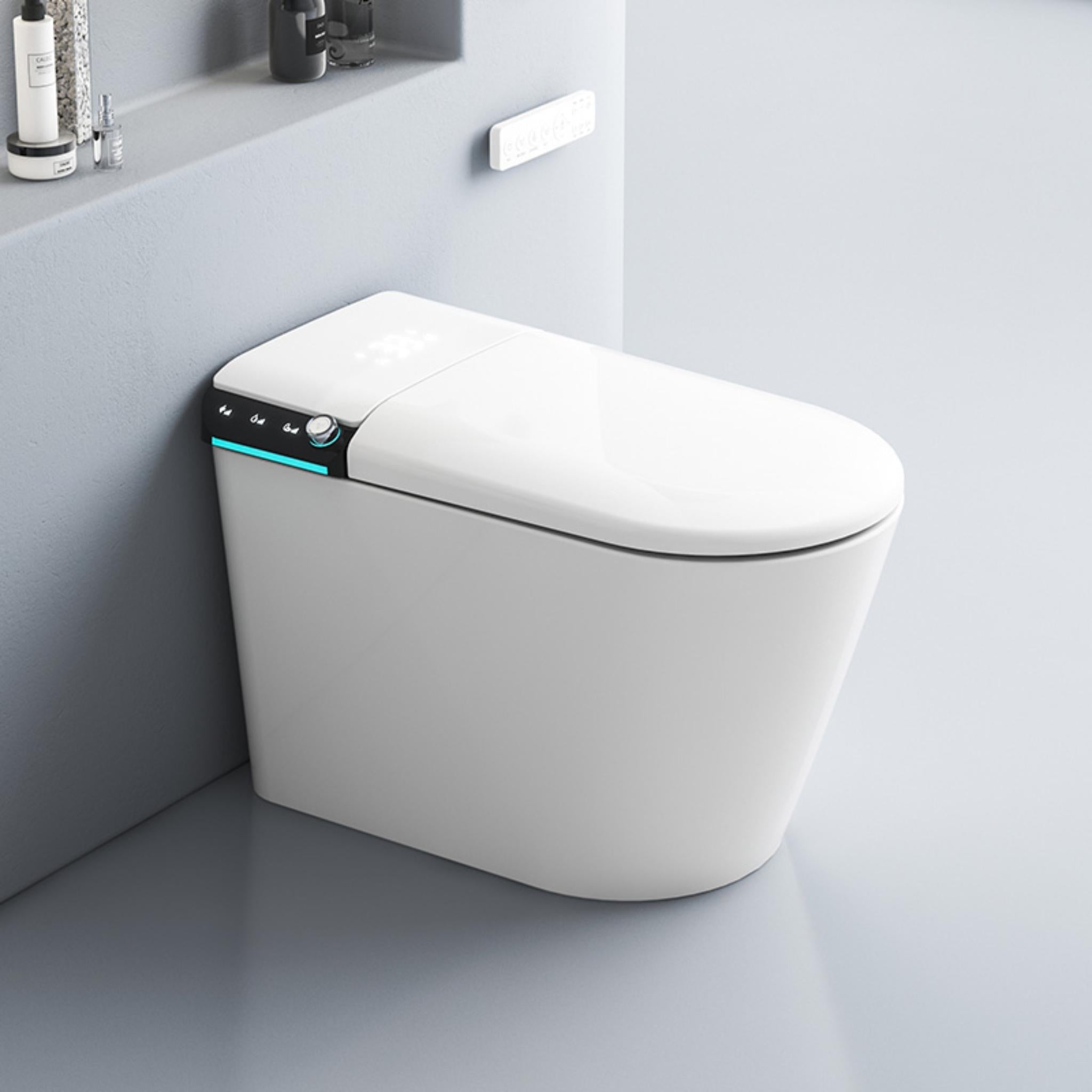 FLUVA U1 INTELLIGENT TOILET W/ AUTOFLUSH REMOTE CONTROLLED BIDET WHITE