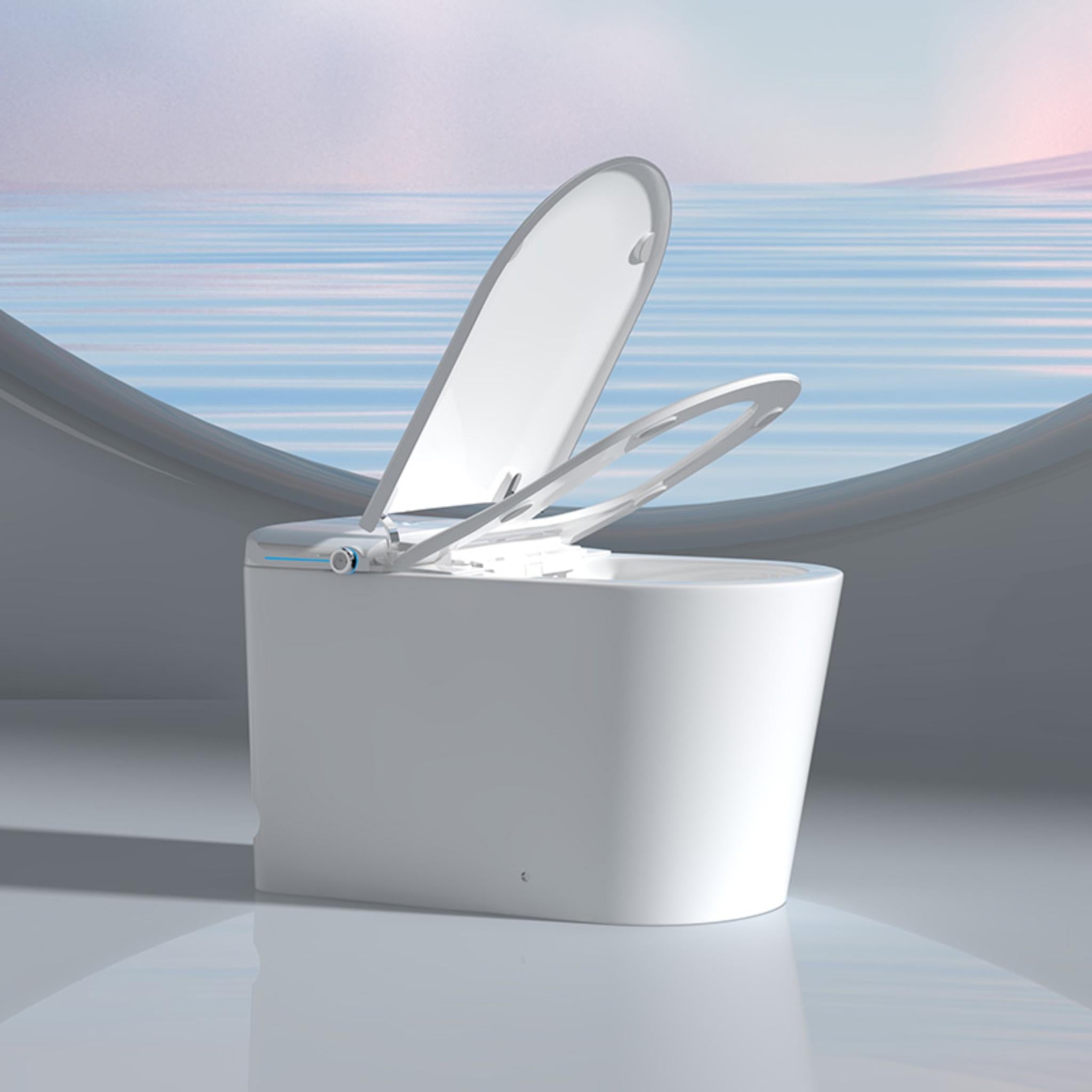 FLUVA U2 INTELLIGENT TOILET W/ AUTOFLUSH REMOTE CONTROLLED BIDET WHITE