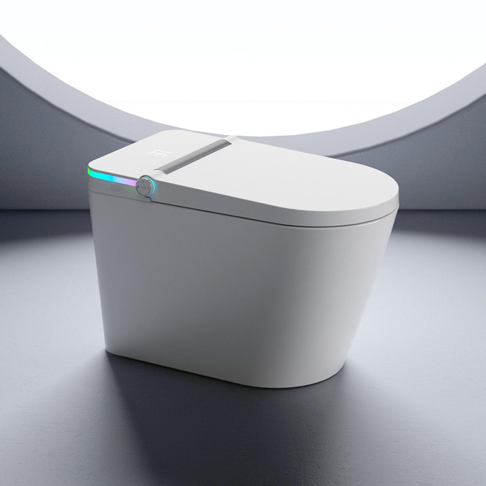FLUVA U5 INTELLIGENT TOILET W/ AUTOFLUSH REMOTE CONTROLLED BIDET GLOSS WHITE