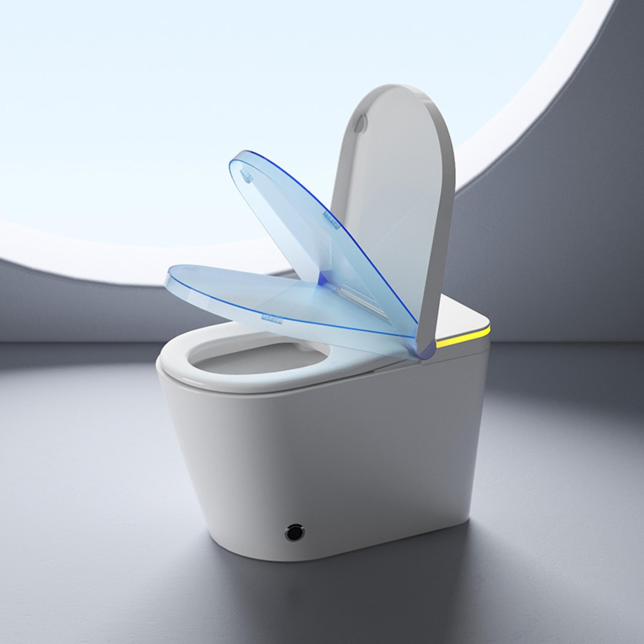 FLUVA U5 INTELLIGENT TOILET W/ AUTOFLUSH REMOTE CONTROLLED BIDET GLOSS WHITE