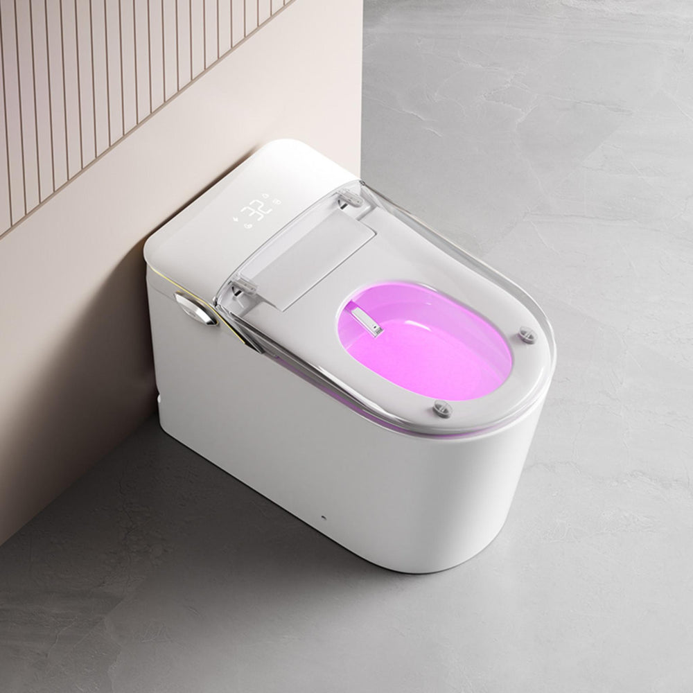 FLUVA U6 INTELLIGENT TOILET W/ AUTOFLUSH REMOTE CONTROLLED BIDET GLOSS WHITE