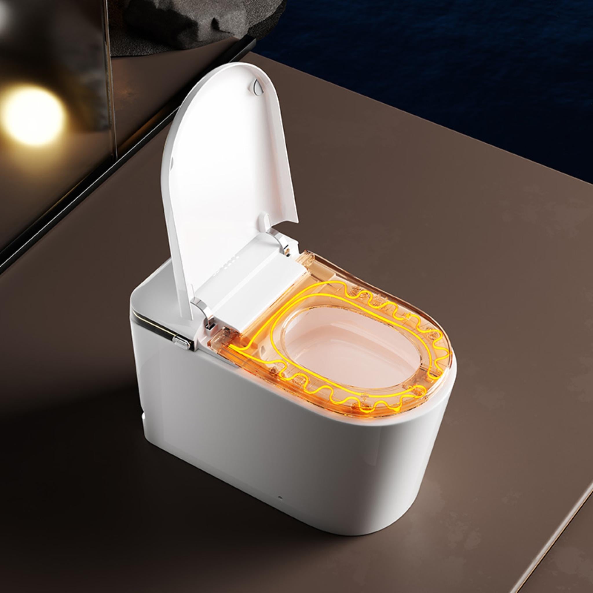 FLUVA U7 INTELLIGENT TOILET W/ AUTOFLUSH REMOTE CONTROLLED BIDET GLOSS WHITE