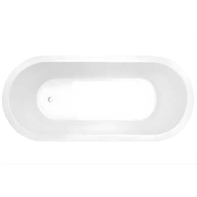 DECINA UNO ISLAND BATH GLOSS WHITE (AVAILABLE IN 1530MM AND 1700MM)