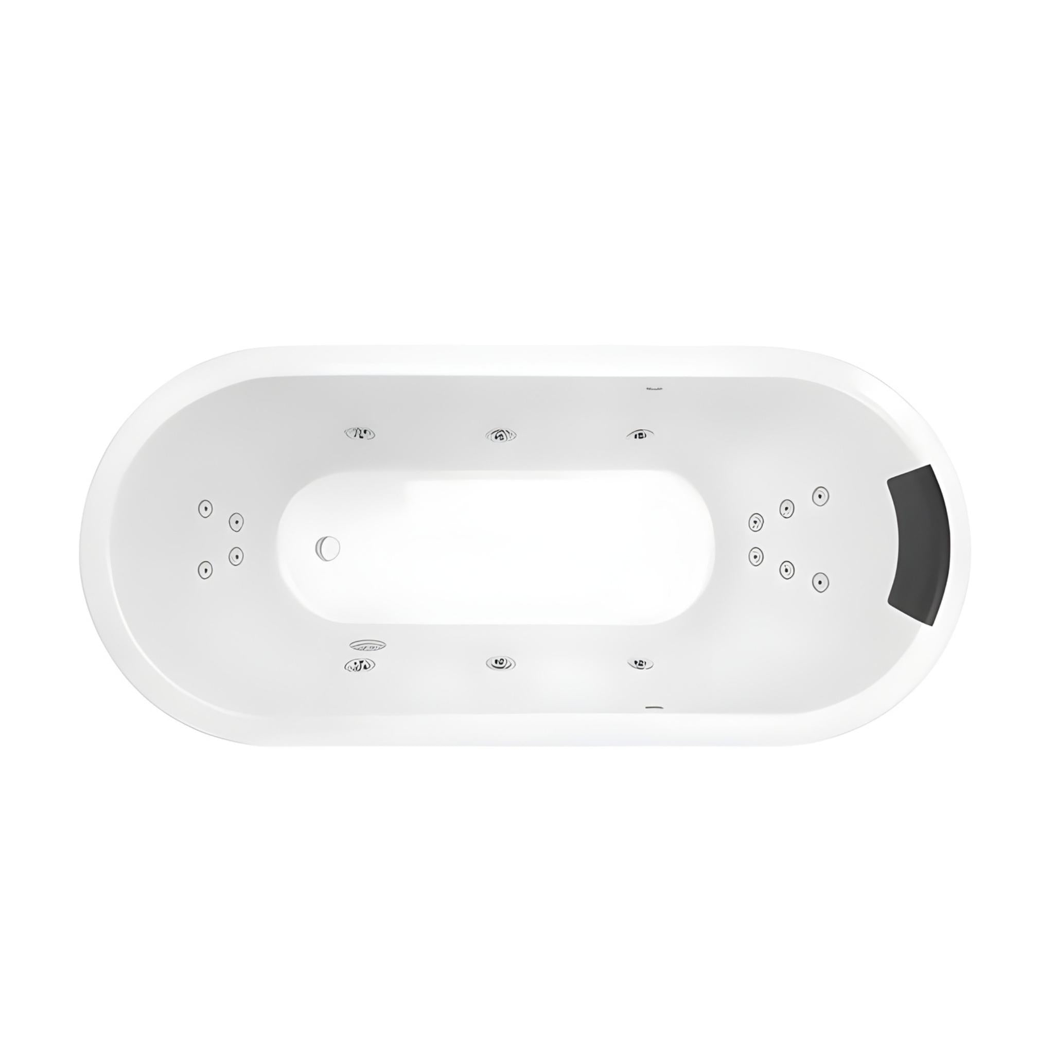 DECINA UNO INSET DOLCE VITA SPA BATH GLOSS WHITE 1700MM WITH 16-JETS