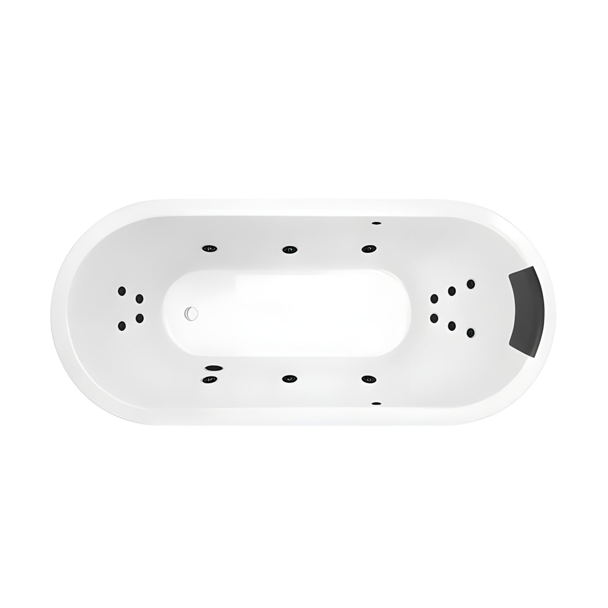 DECINA UNO INSET DOLCE VITA SPA BATH GLOSS WHITE 1700MM WITH 16-JETS