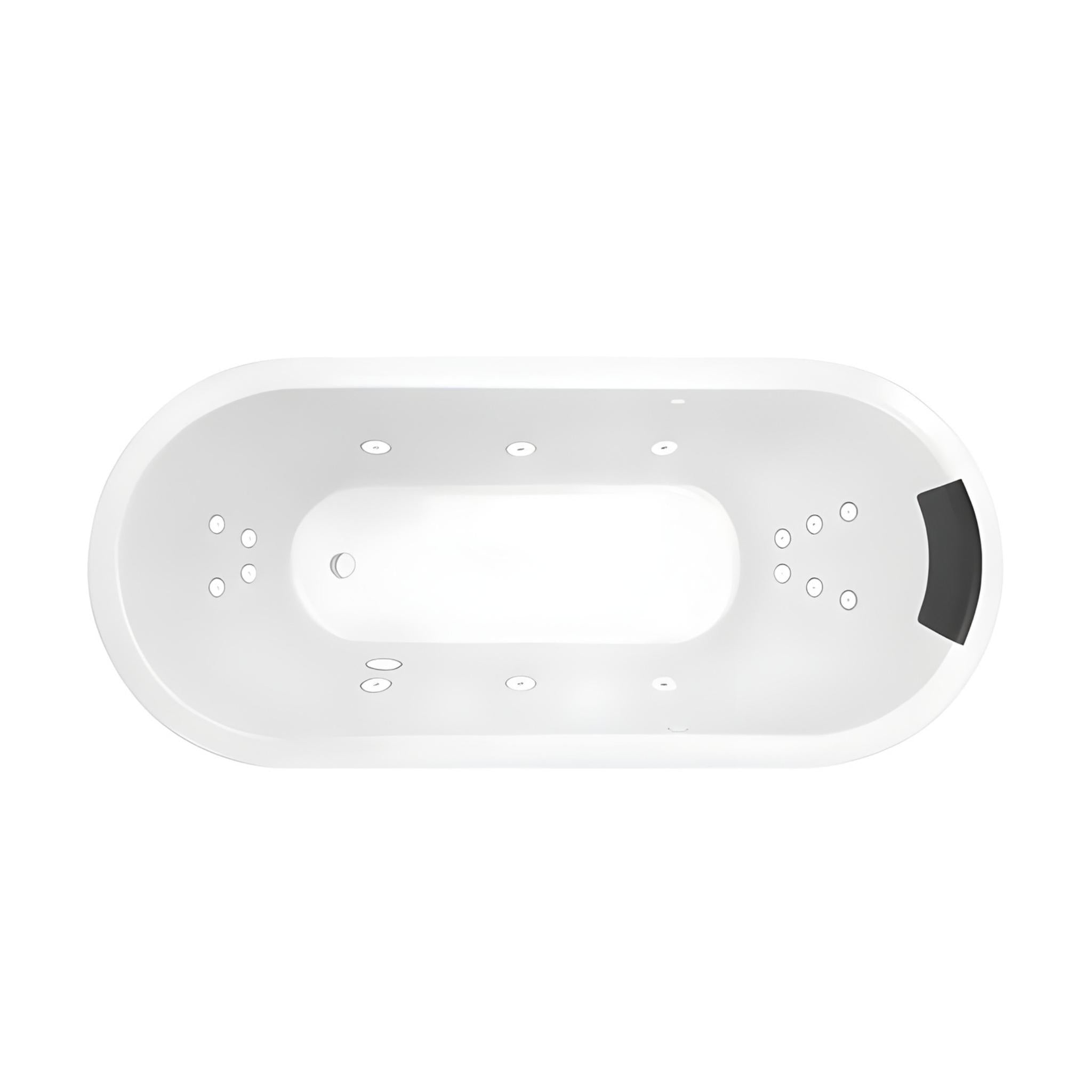 DECINA UNO INSET DOLCE VITA SPA BATH GLOSS WHITE 1700MM WITH 16-JETS