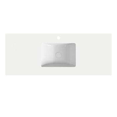 POSEDION PURE WHITE NANO SINGLE BOWL VANITY CRYSTALLISED TOP 1500MM