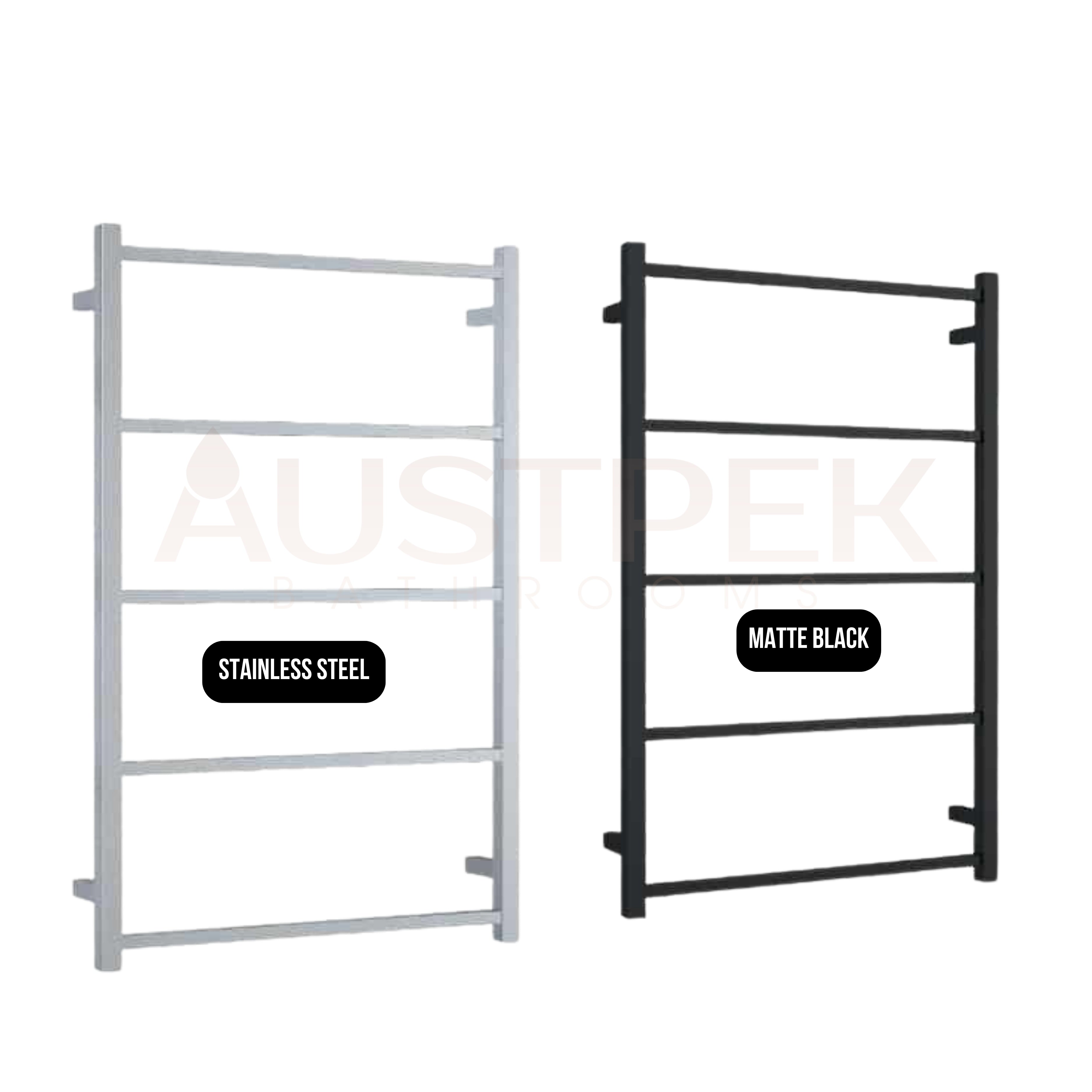 THERMOGROUP STRAIGHT SQUARE NON-HEATED LADDER TOWEL RAIL 650MM