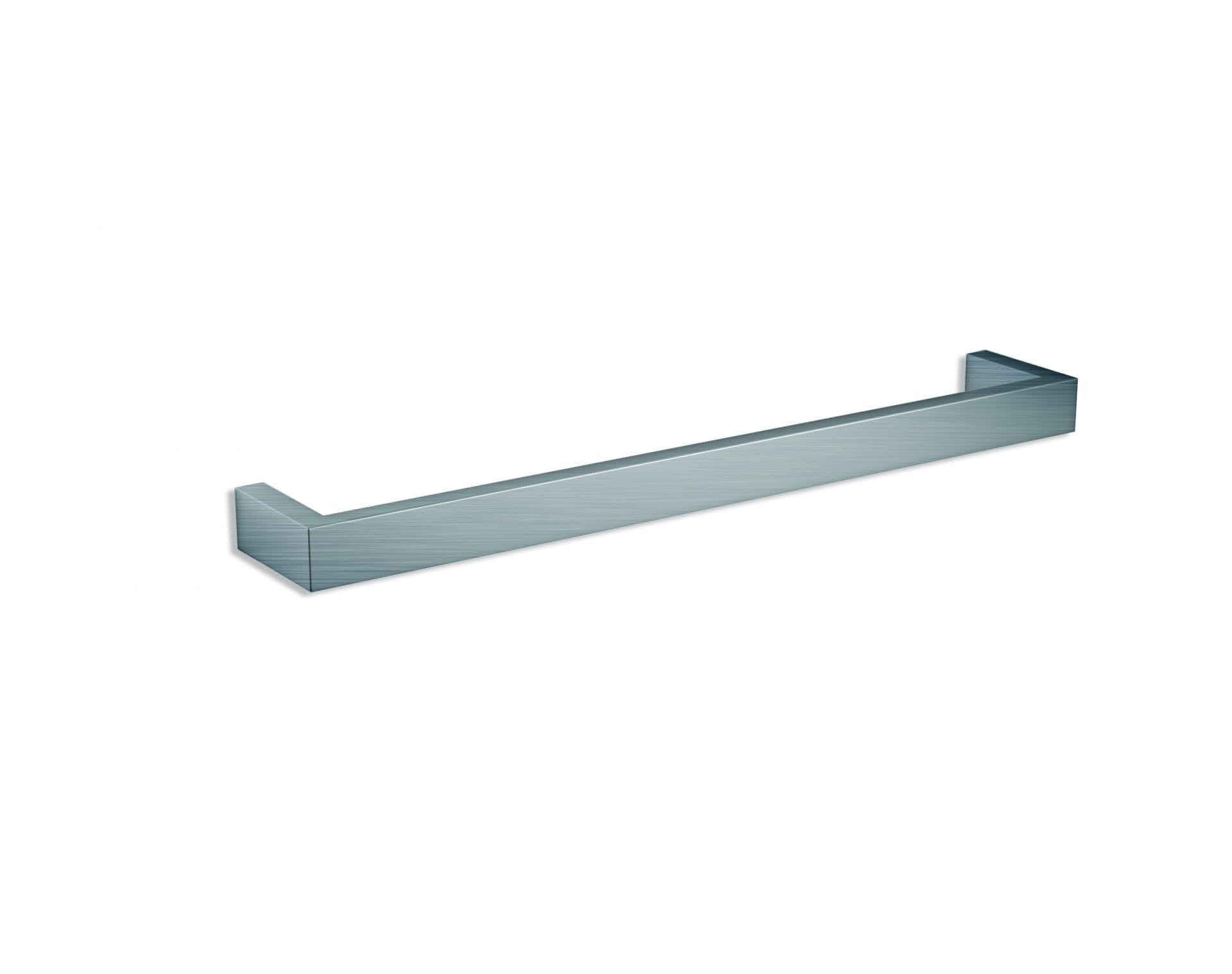 THERMOGROUP BRUSHED SQUARE NON-HEATED SINGLE TOWEL RAIL 632MM
