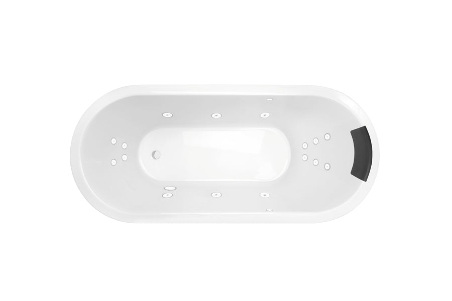 DECINA UNO INSET DOLCE VITA SPA BATH GLOSS WHITE 1700MM WITH 16-JETS