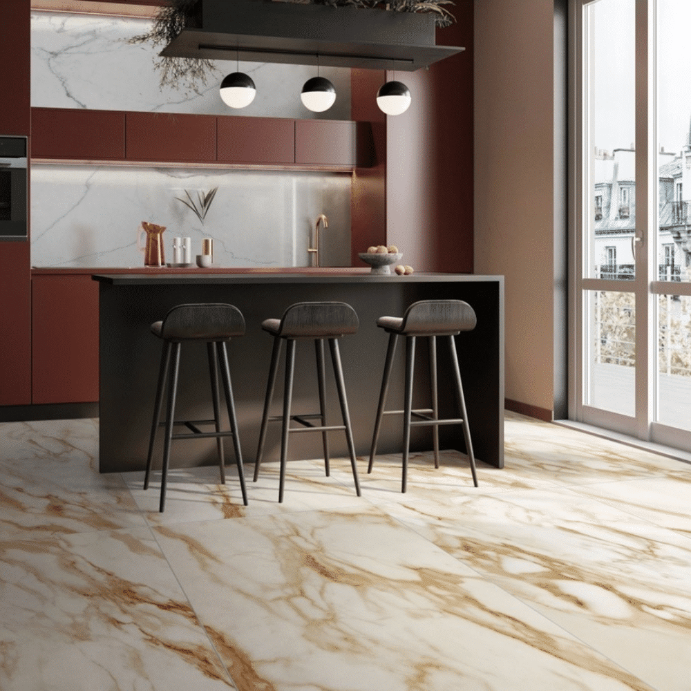 MUSES CALACATTA GOLD POLISHED 750X1500MM RECTANGLE TILE (PER BOX)