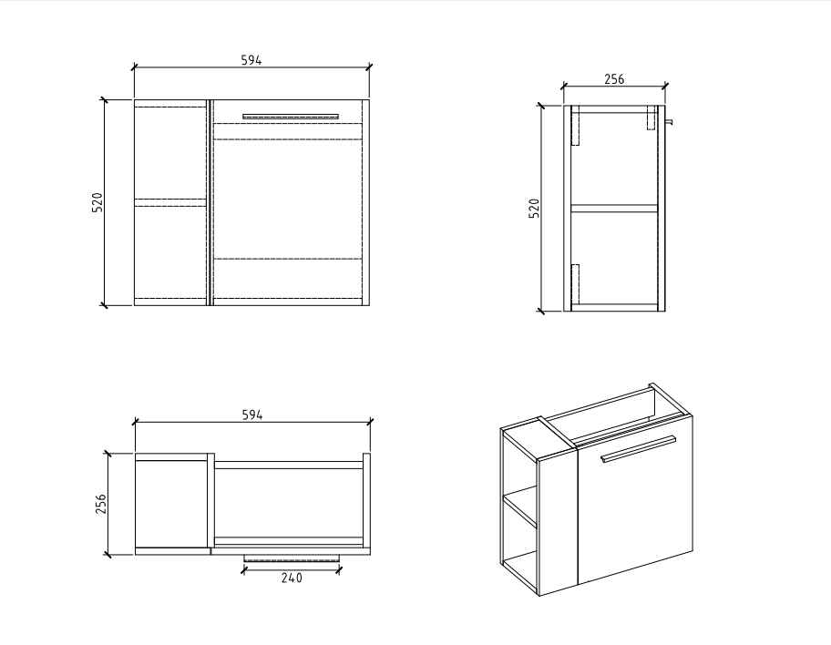 BEL BAGNO MARIA WHITE OAK 600MM SINGLE BOWL WALL HUNG VANITY AND BASIN