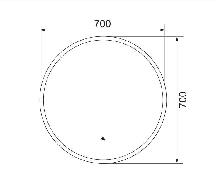 BEL BAGNO MARMO LED MIRROR WHITE 700MM