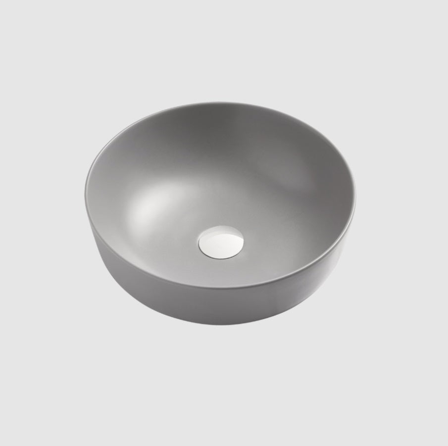 OLIVERI NAPLES CIRCULAR ABOVE COUNTER TOP BASIN GREY 415MM