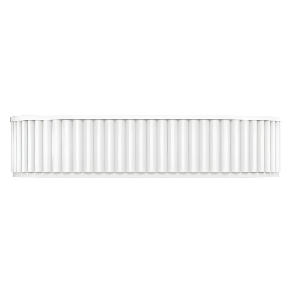 FIENZA MINKA PILL SOLID SURFACE ABOVE COUNTER BASIN MATTE WHITE 550MM