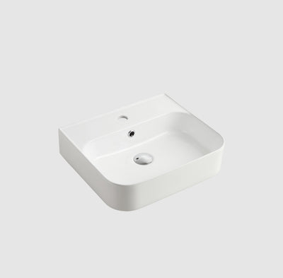 OLIVERI DUBLIN RECTANGULAR WALL HUNG BASIN WHITE 460MM