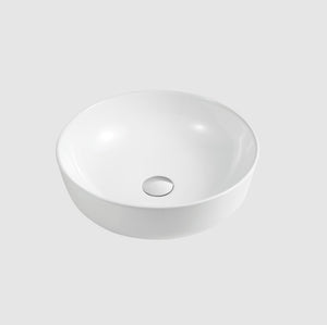 OLIVERI NAPLES CIRCULAR ABOVE COUNTER TOP BASIN WHITE 415MM