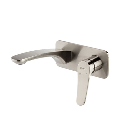 OLIVERI VERONA LEAD FREE WALL MIXER SET 180MM BRUSHED NICKEL