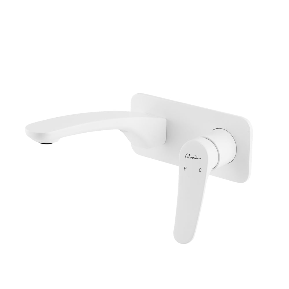 OLIVERI VERONA WALL MIXER SET 180MM WHITE
