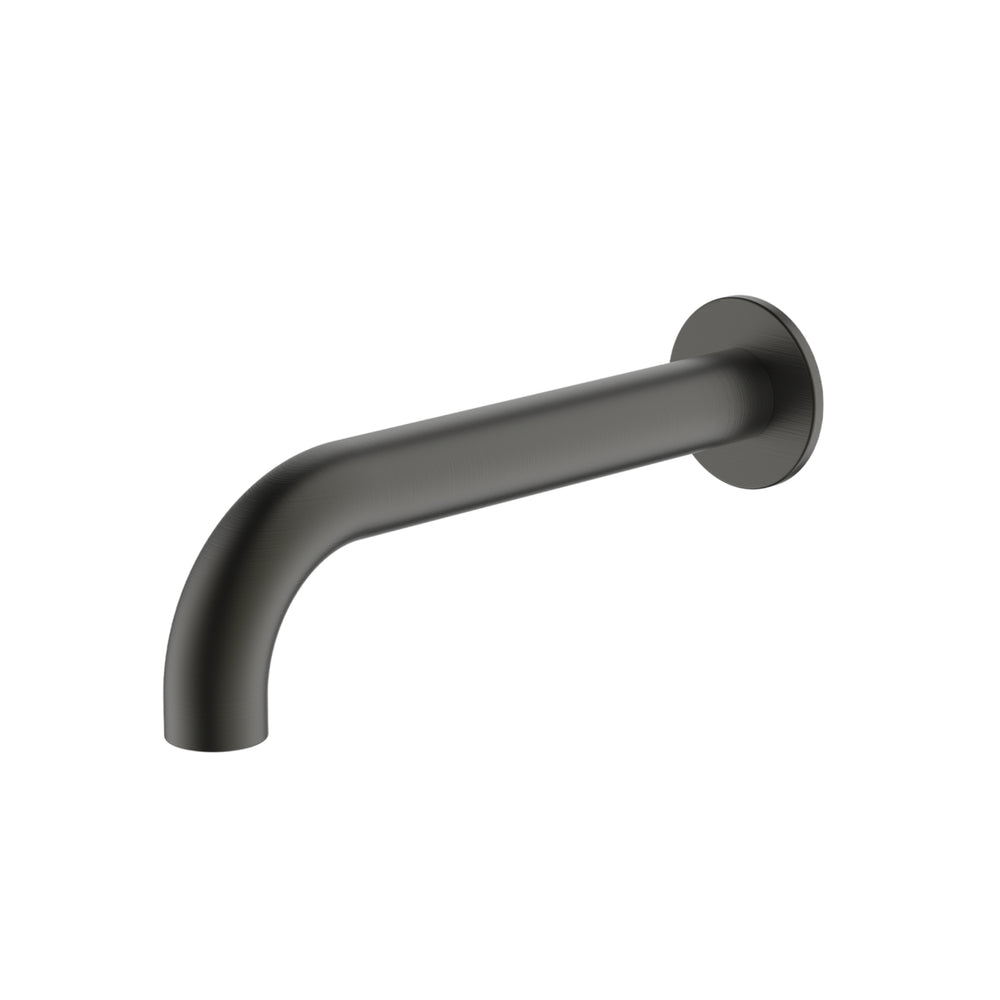 OLIVERI VENICE CURVED WALL SPOUT 207MM GUN METAL