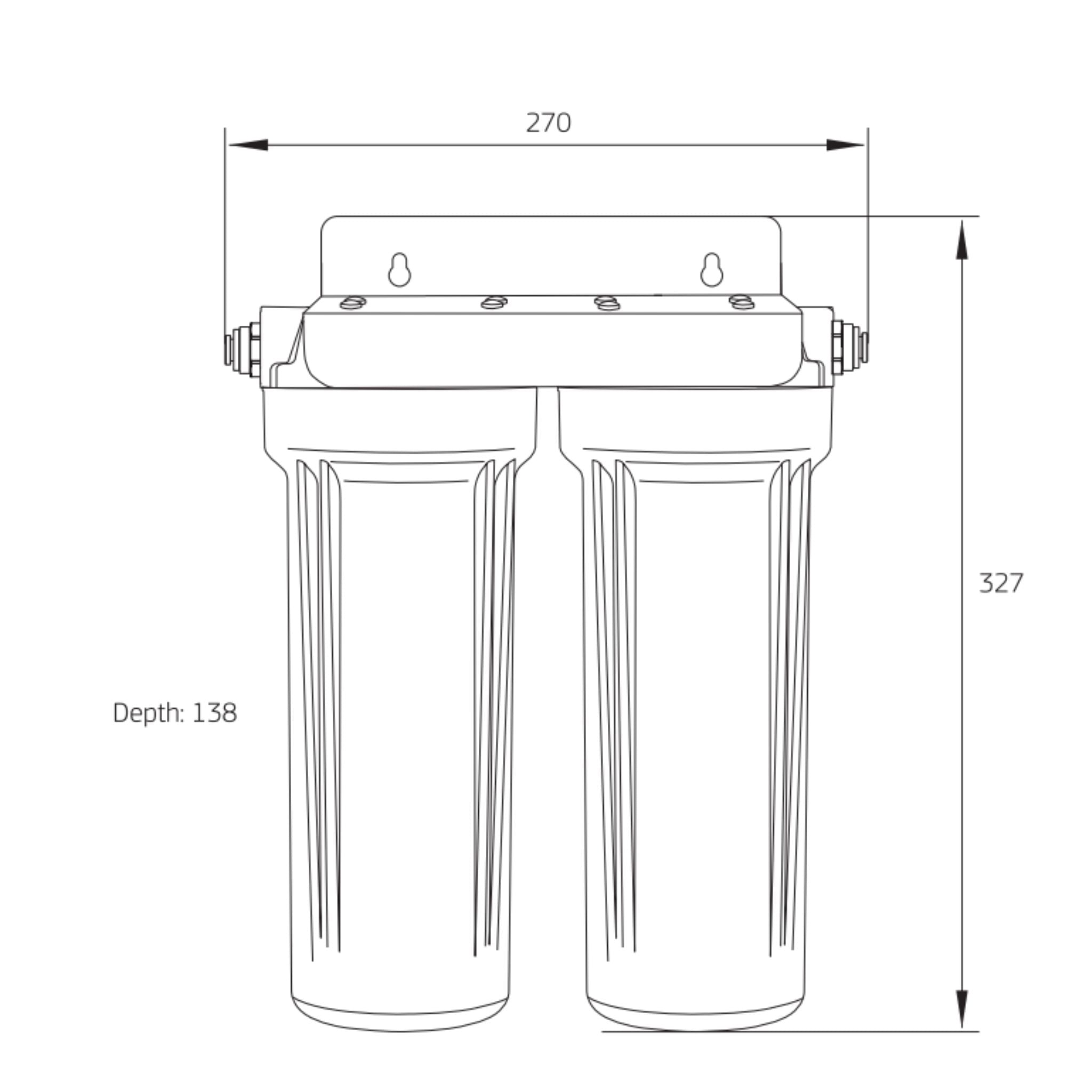 PURETEC WHITE BOWL , 1/4 CONNECTION, NO CARTRIDGE