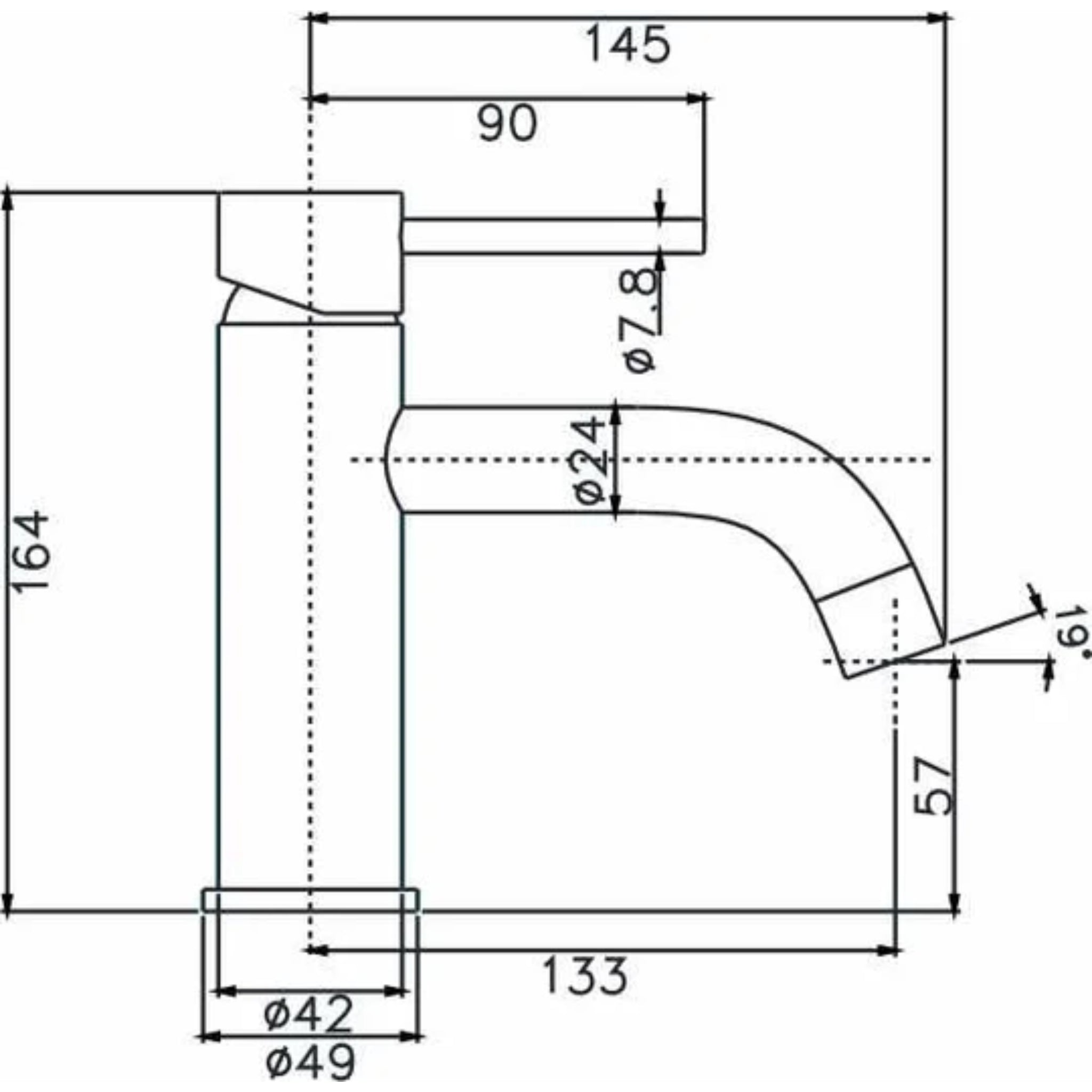 HELLYCAR IDEAL LEAD FREE BASIN MIXER 164MM BRUSHED NICKEL