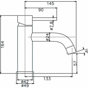 HELLYCAR IDEAL BASIN MIXER 164MM BRUSHED NICKEL