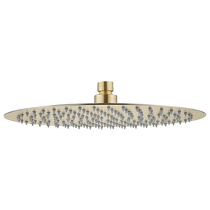 HELLYCAR ROUND STAINLESS STEEL SHOWER HEAD 300MM BRUSHED GOLD