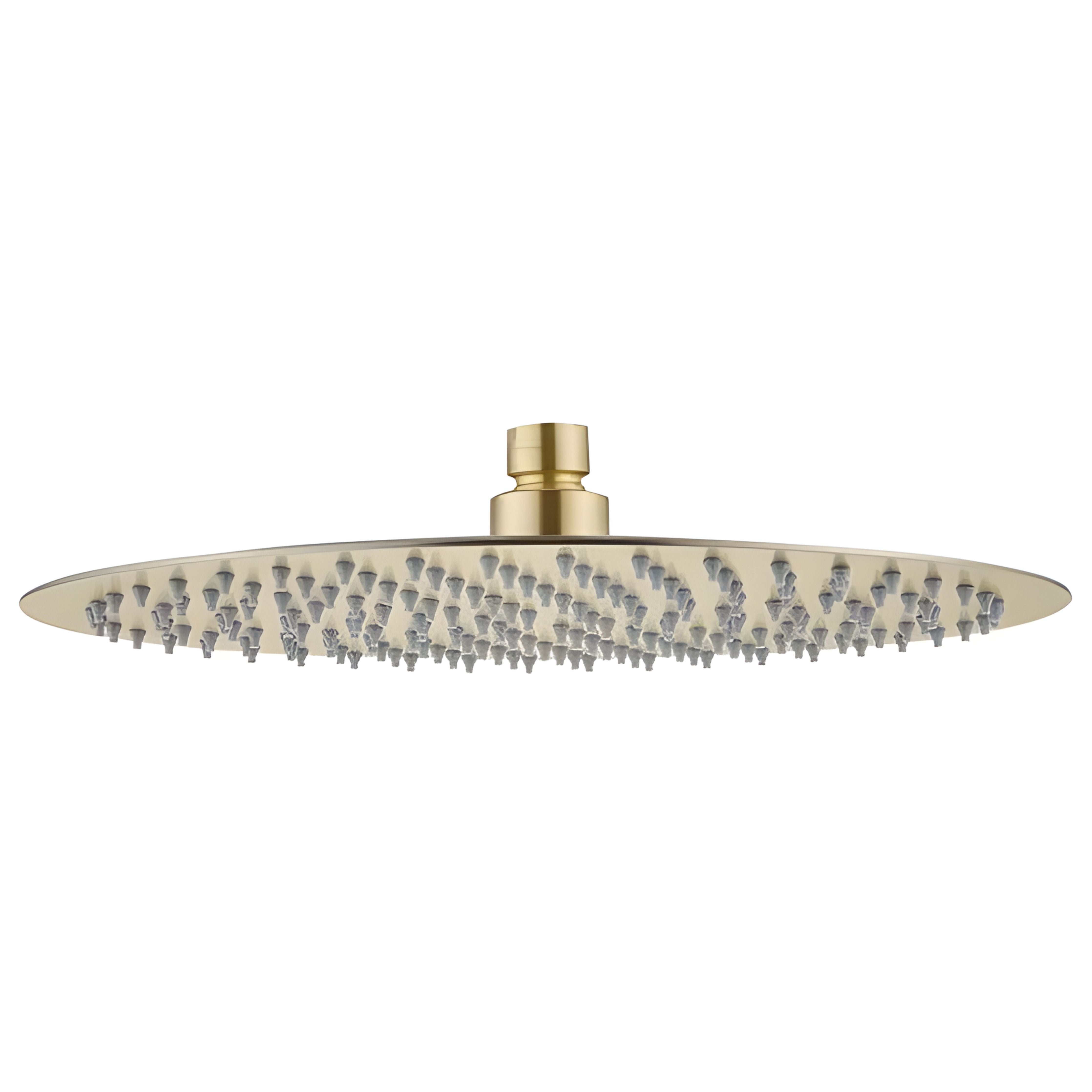 HELLYCAR ROUND STAINLESS STEEL SHOWER HEAD 300MM BRUSHED GOLD