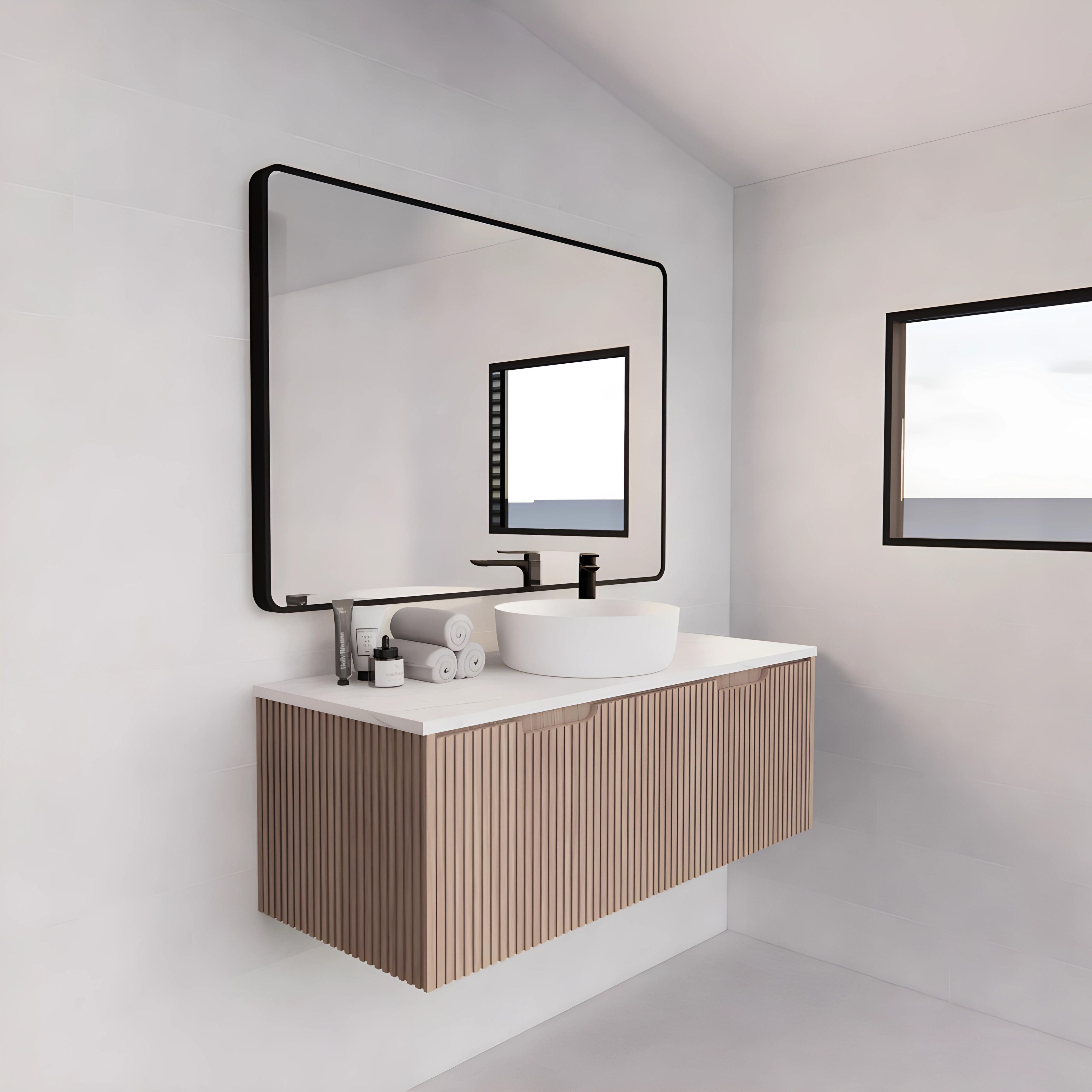 RIVA VIENNA AMERICAN OAK 1200MM SINGLE BOWL WALL HUNG VANITY