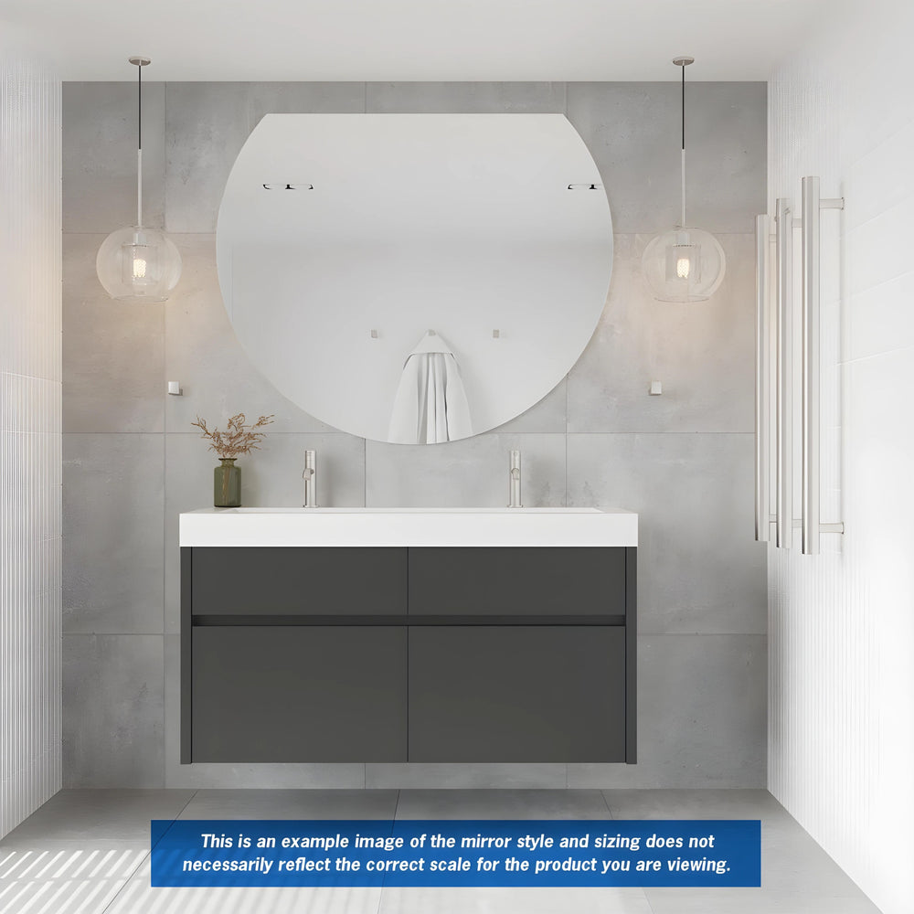 THERMOGROUP ABLAZE STANDARD D-SHAPE POLISHED EDGE GLUE MIRROR 1200MM