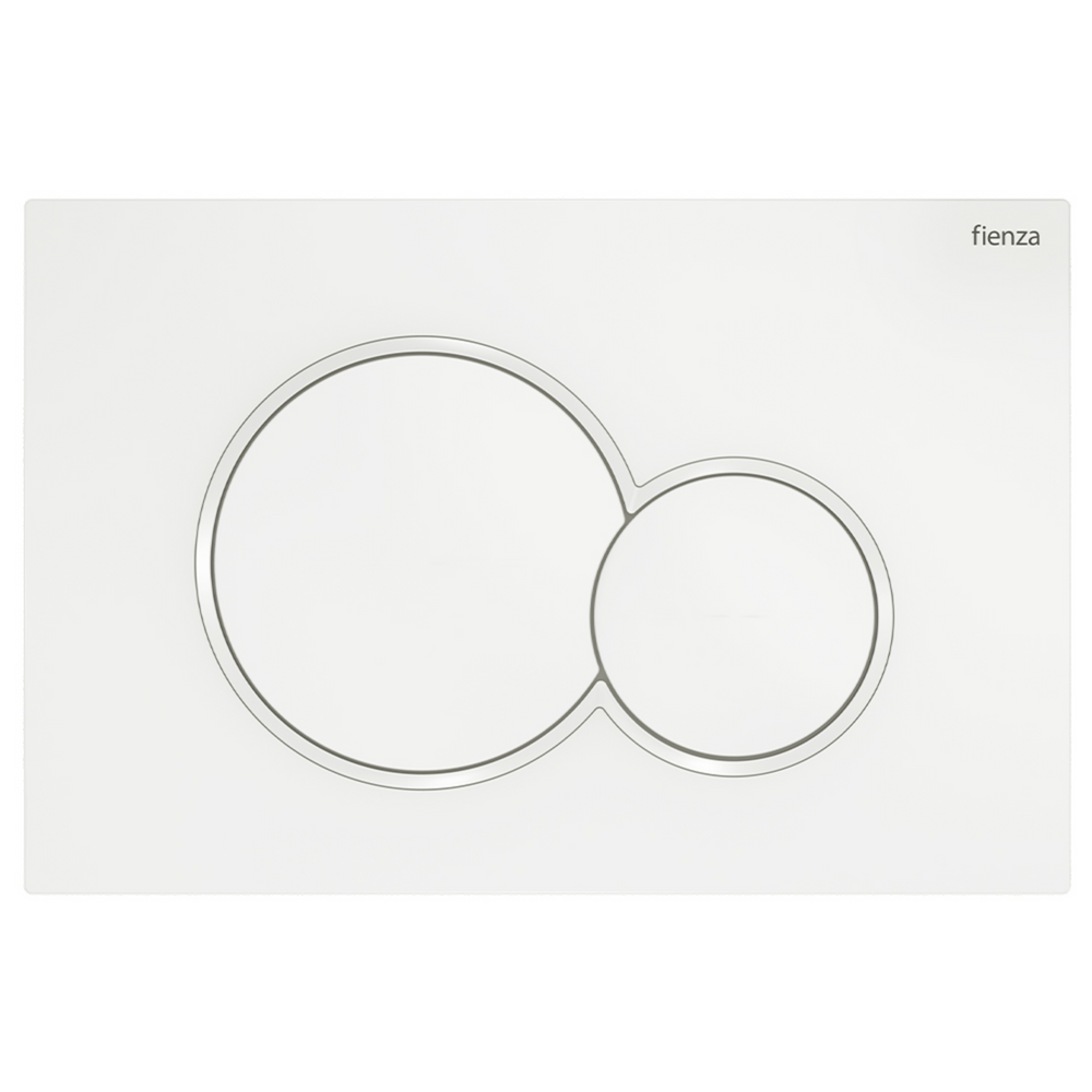 FIENZA SIGMA ROUND BUTTON FLUSH PLATE 246MM MATTE WHITE
