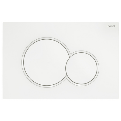 FIENZA SIGMA ROUND BUTTON FLUSH PLATE 246MM MATTE WHITE