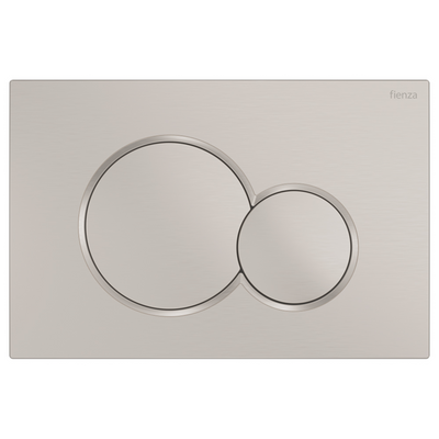 FIENZA SIGMA ROUND BUTTON FLUSH PLATE 246MM BRUSHED NICKEL