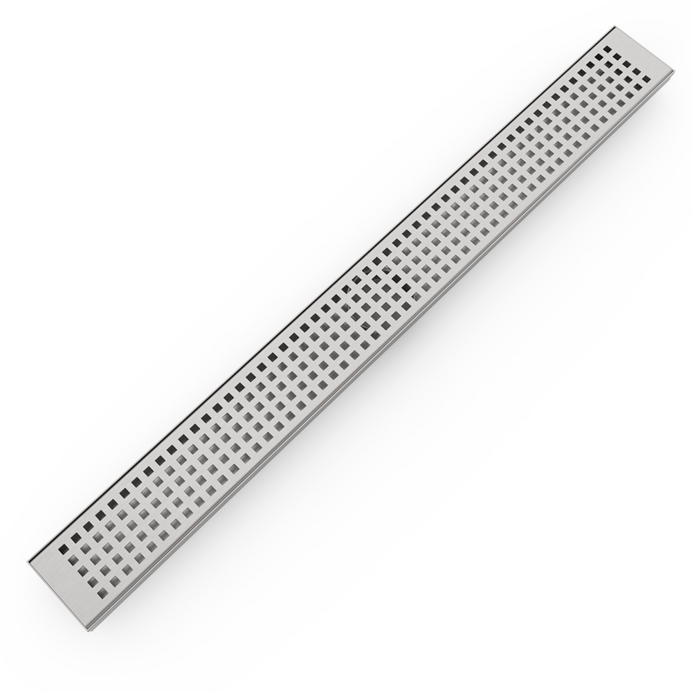 BELLA VISTA BUILDERS SQUARE PATTERN SHOWER GRATE STAINLESS STEEL (AVAILABLE IN MULTIPLE SIZES)