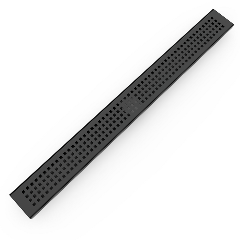 BELLA VISTA BUILDERS SQUARE PATTERN SHOWER GRATE BLACK (AVAILABLE IN MULTIPLE SIZES)