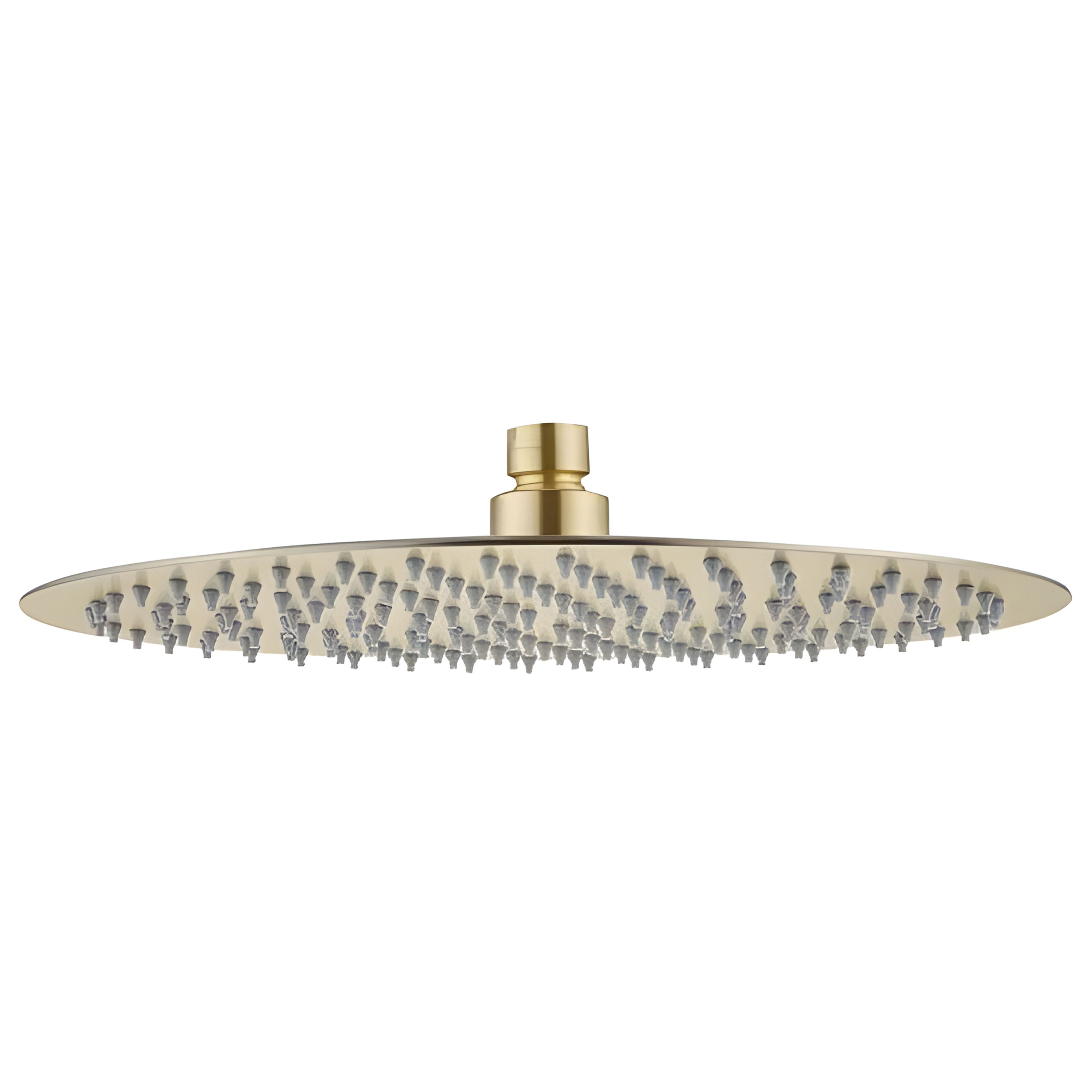 HELLYCAR STAINLESS STEEL SHOWER HEAD ROUND BRUSHED GOLD 300MM