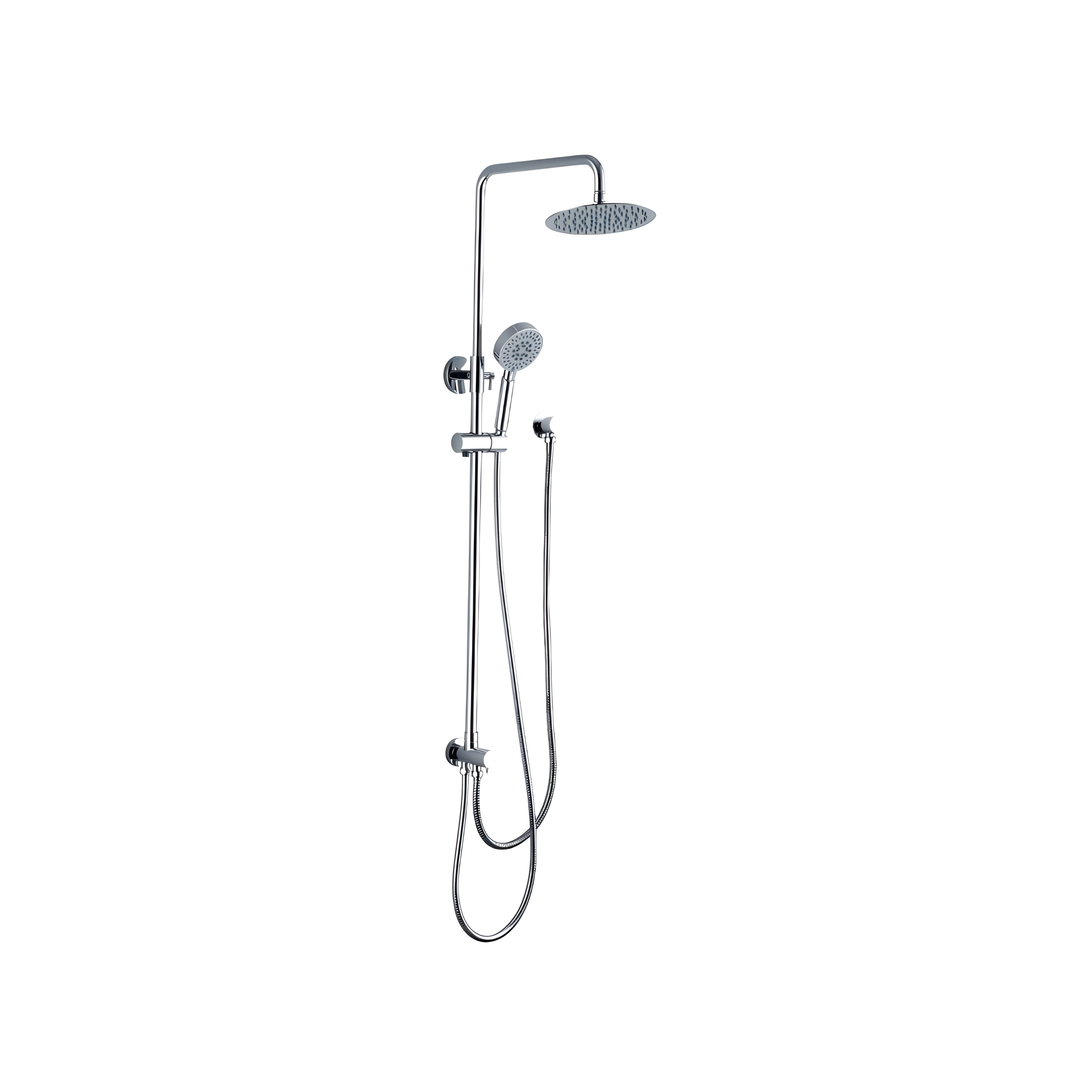 HELLYCAR LOGAN SHOWER SYSTEM WITH RAIL CHROME Austpek Bathrooms