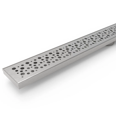 BELLA VISTA PROJECT R-PATTERN SHOWER GRATE STAINLESS STEEL (AVAILABLE IN MULTIPLE SIZES)