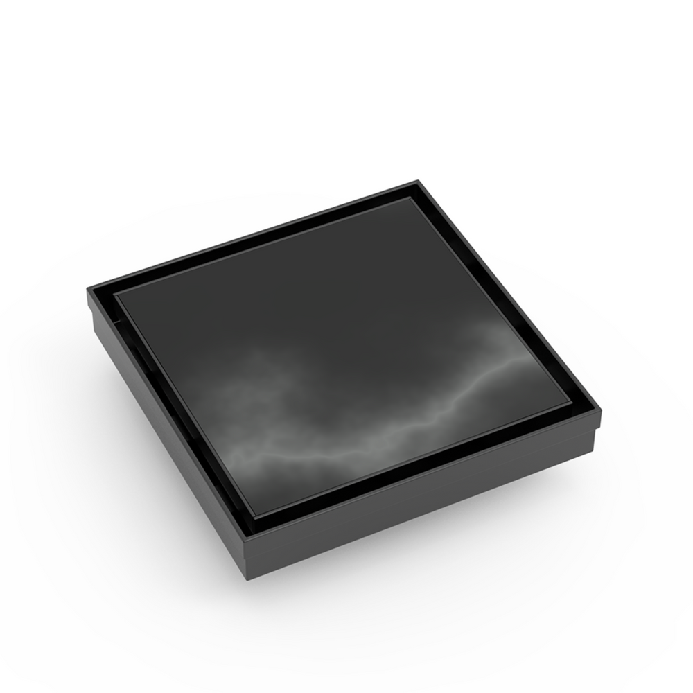 BELLA VISTA PROJECT TILE INSERT MINI SHOWER GRATE BLACK (AVAILABLE IN 50MM AND 90MM OUTLET)