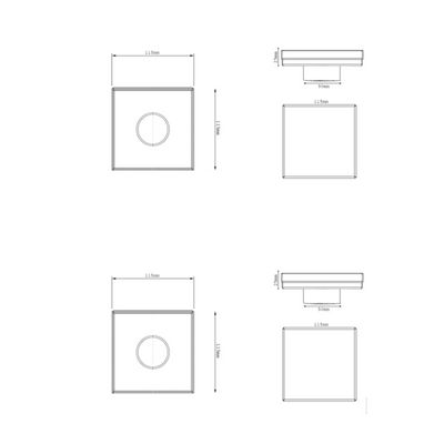 BELLA VISTA PROJECT TILE INSERT MINI SHOWER GRATE BLACK (AVAILABLE IN 50MM AND 90MM OUTLET)