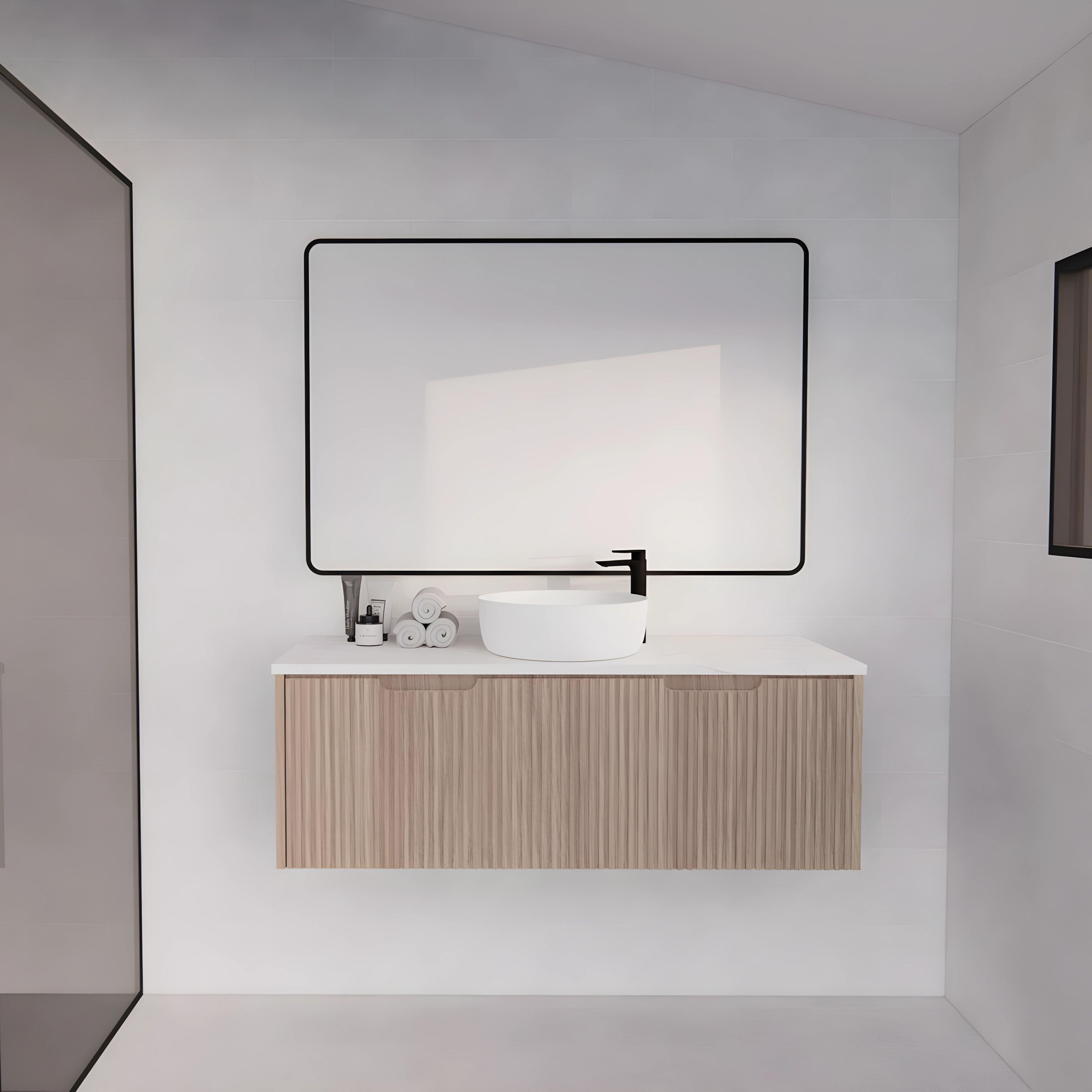 RIVA VIENNA AMERICAN OAK 1200MM SINGLE BOWL WALL HUNG VANITY