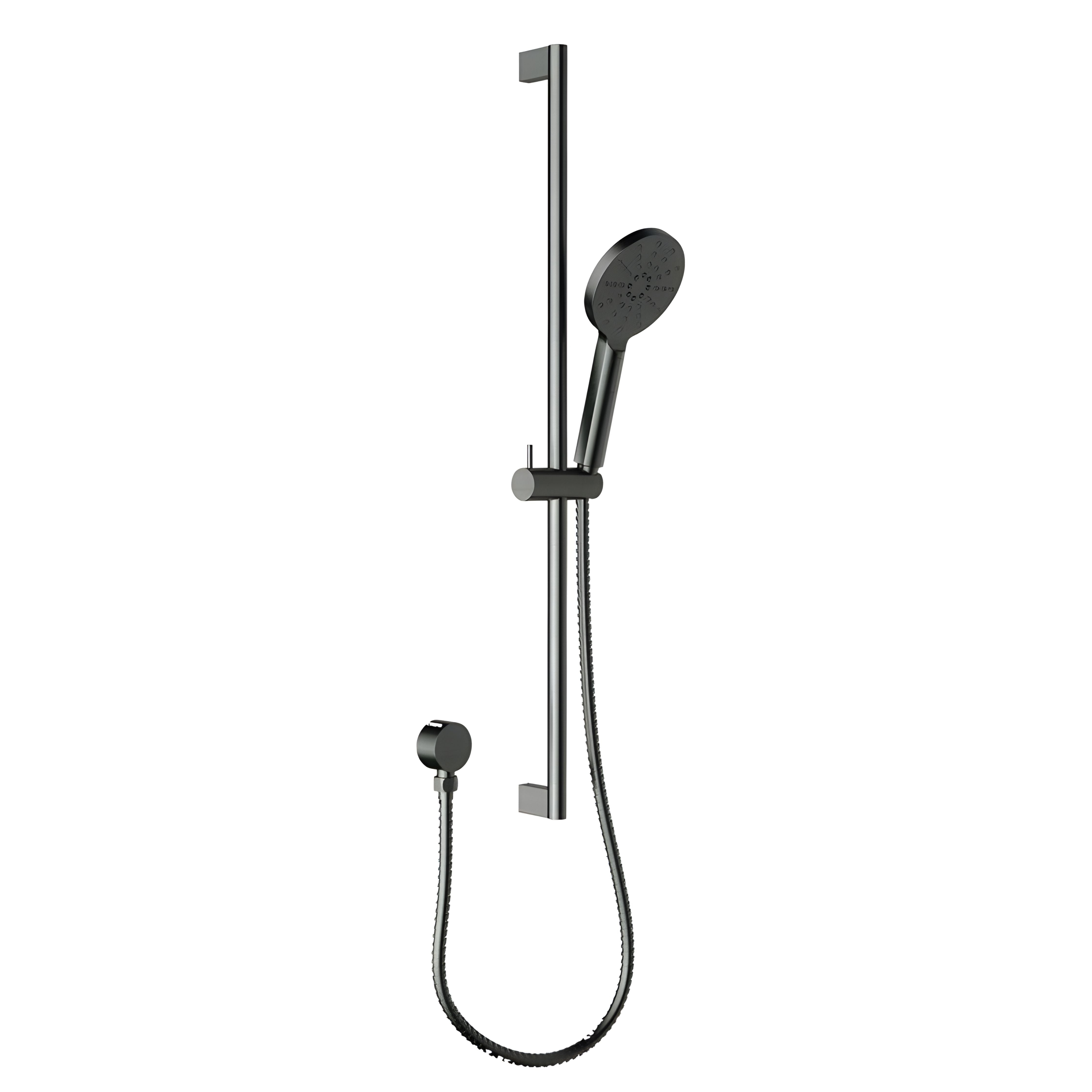 IKON CORA ROUND SLIDING SHOWER SET GUN METAL