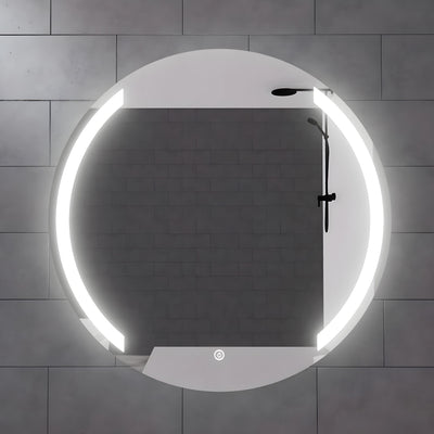 RIVA R1 FRAMELESS FRONTLIT ROUND LED MIRROR 3 COLOUR LIGHTS 600X600MM