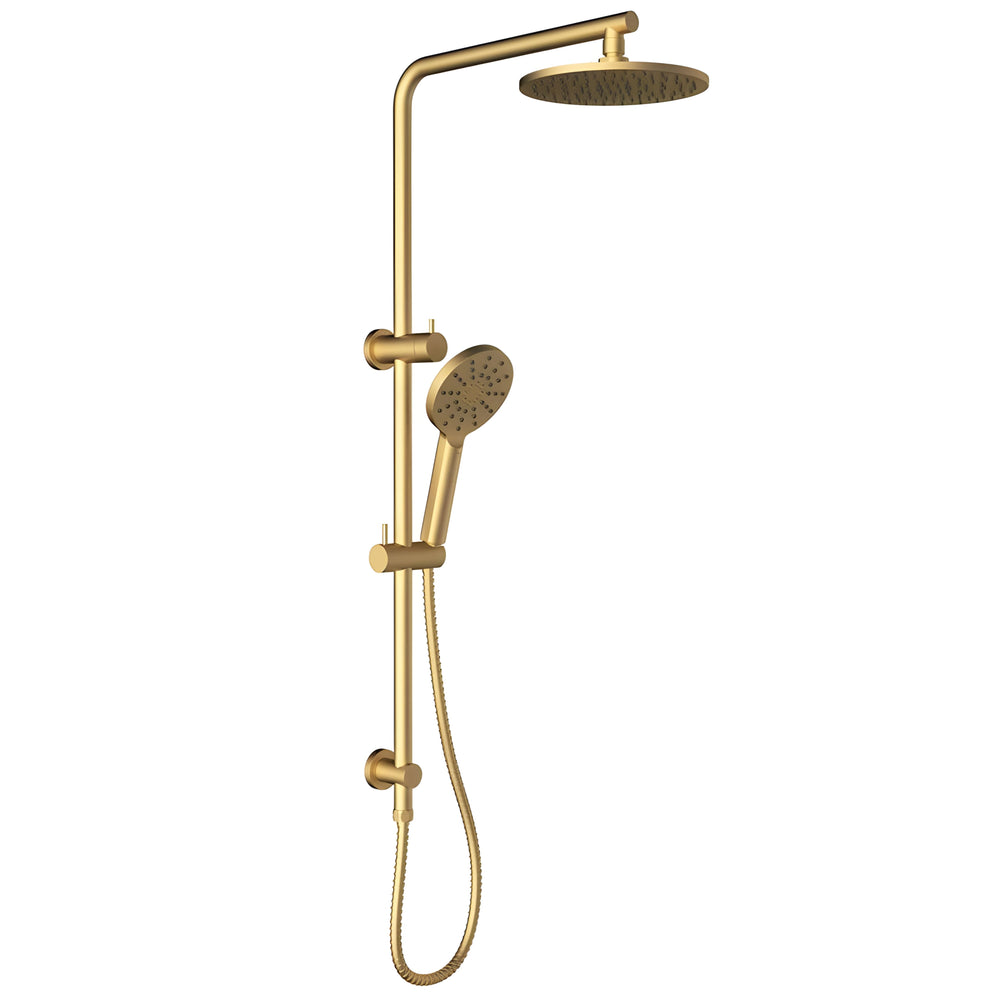 IKON CORA ROUND MULTI FUNCTION SHOWER SET BRUSHED GOLD