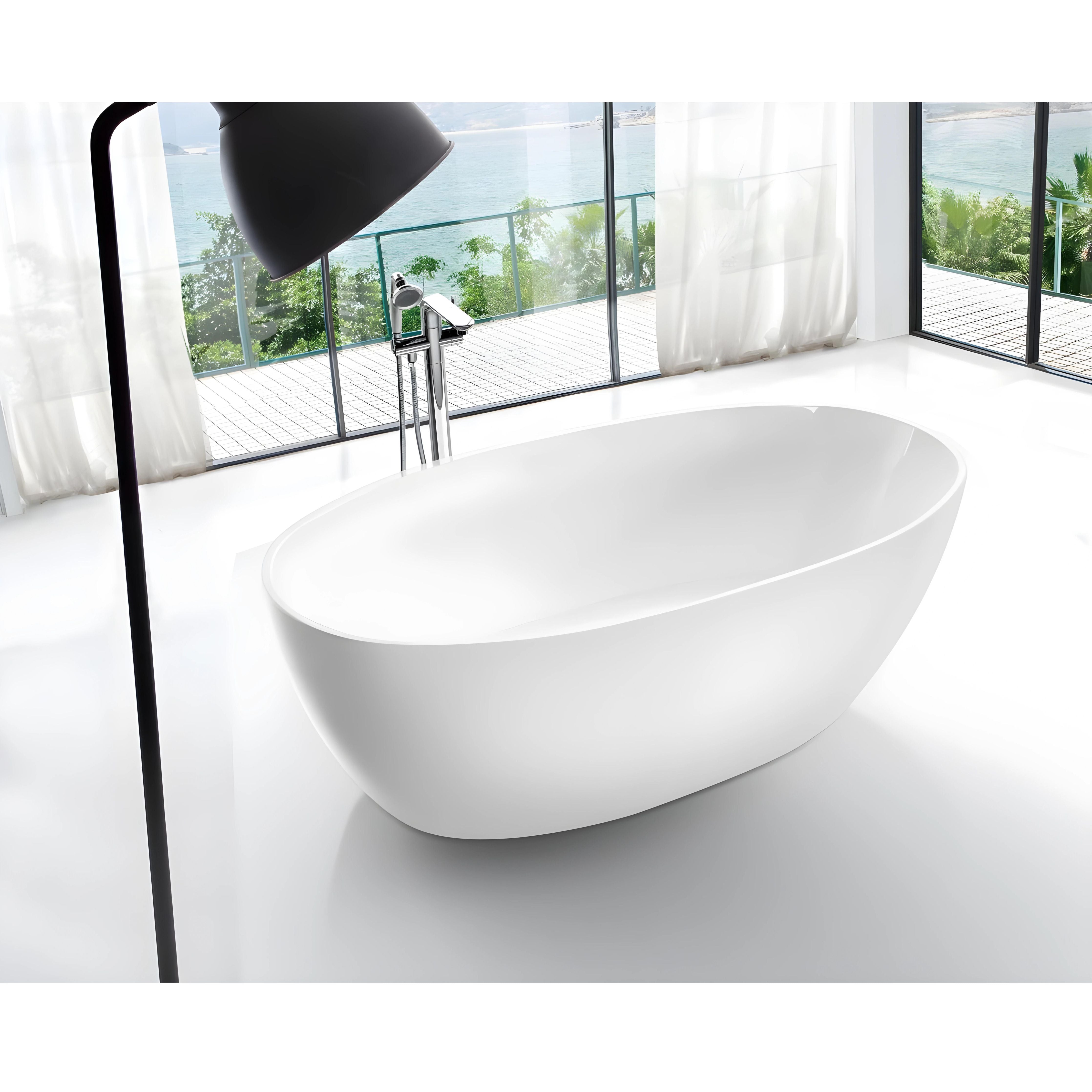 RIVA FANTA FREESTANDING BATHTUB GLOSS WHITE 1700MM